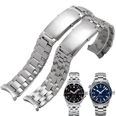 omega seamaster stainless steel watch strap